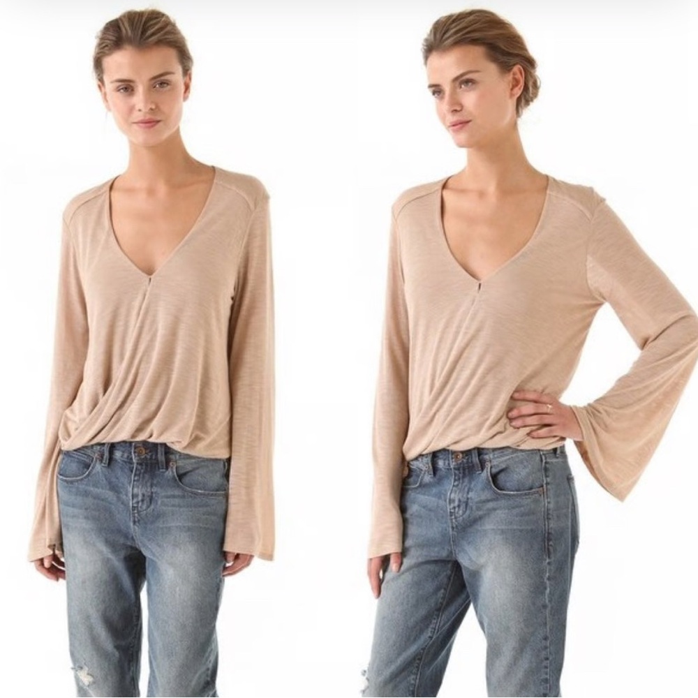 Blue Life Brown Long Sleeve Crop Top
